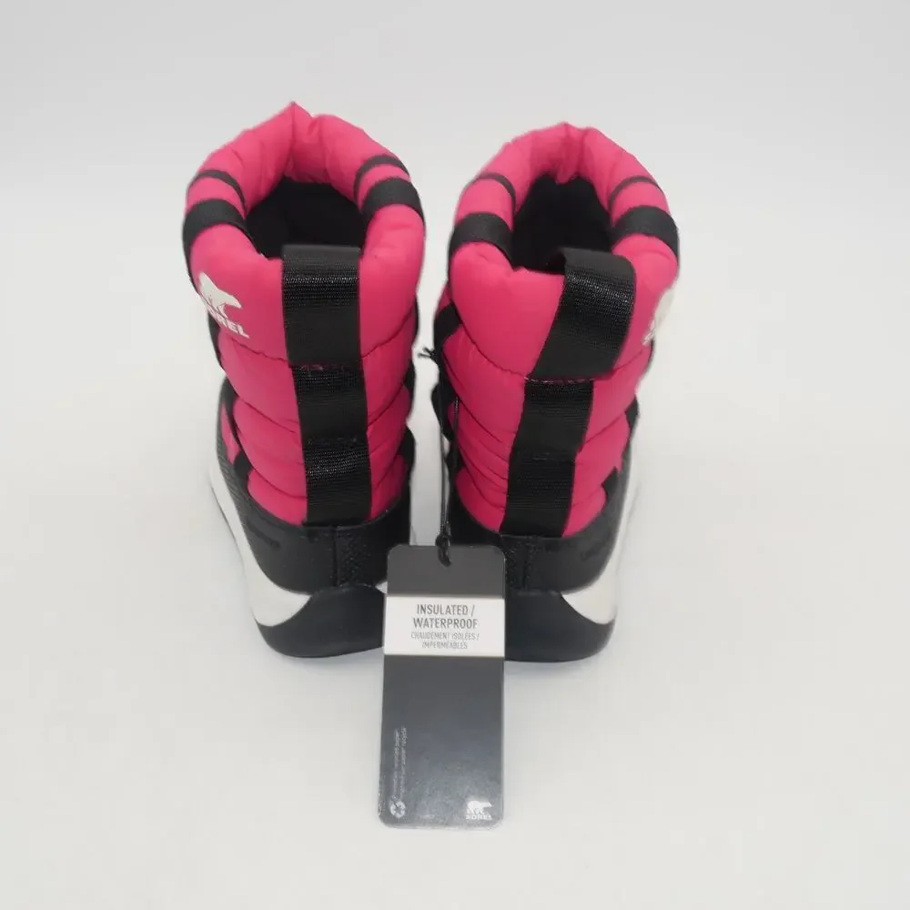 NEW Sorel Whitney II Puffy Waterproof Boots Youth Kids Size 7 Pink Black